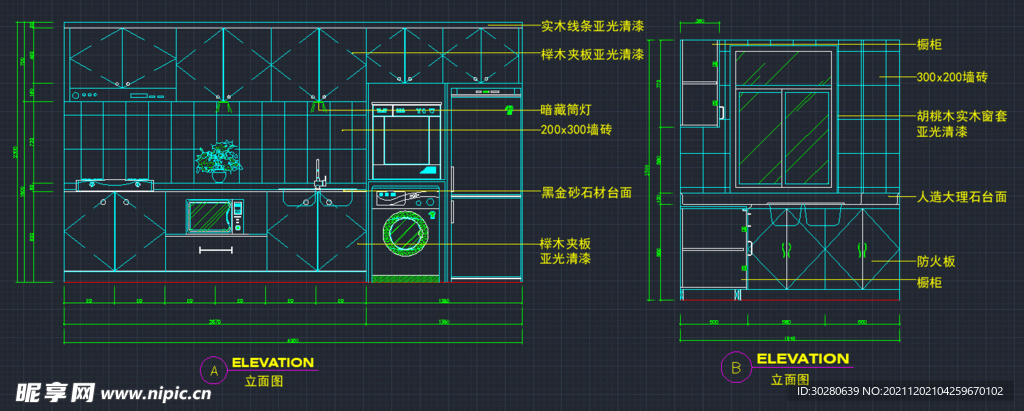 CAD厨卫立面 厨卫立面图 C