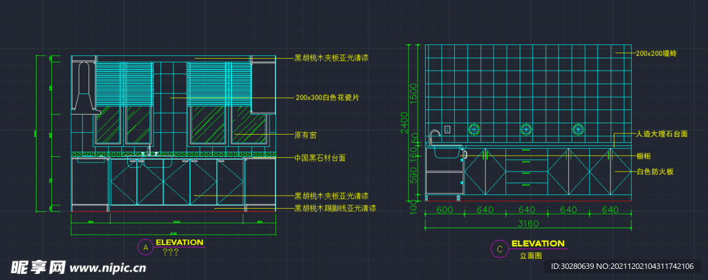 CAD厨卫立面 厨卫立面图  