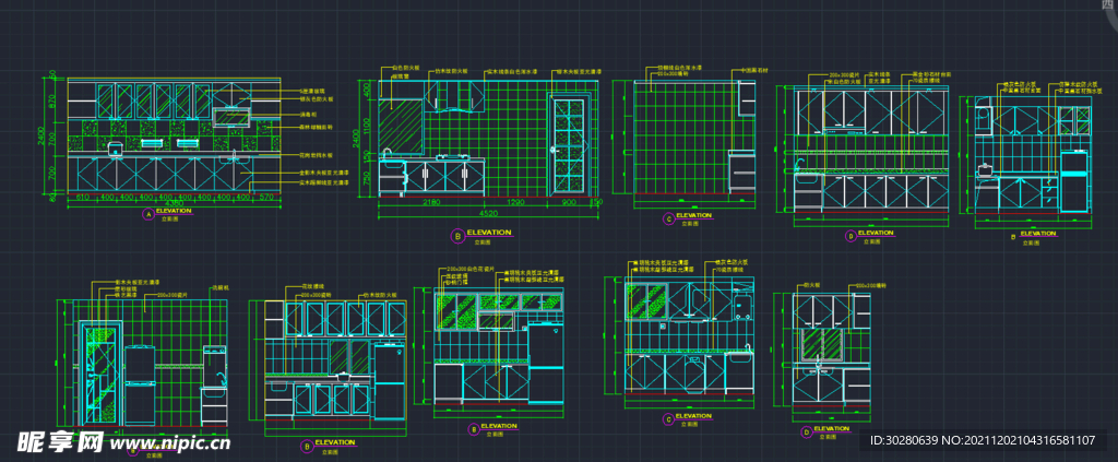CAD厨卫立面 厨卫立面图  