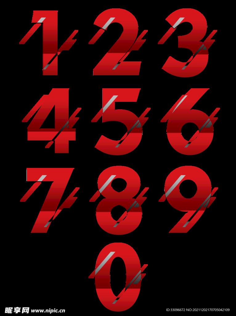 创意数字标签