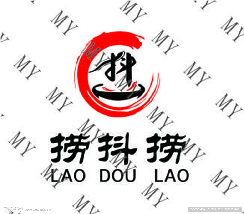 捞抖捞logo设计标志