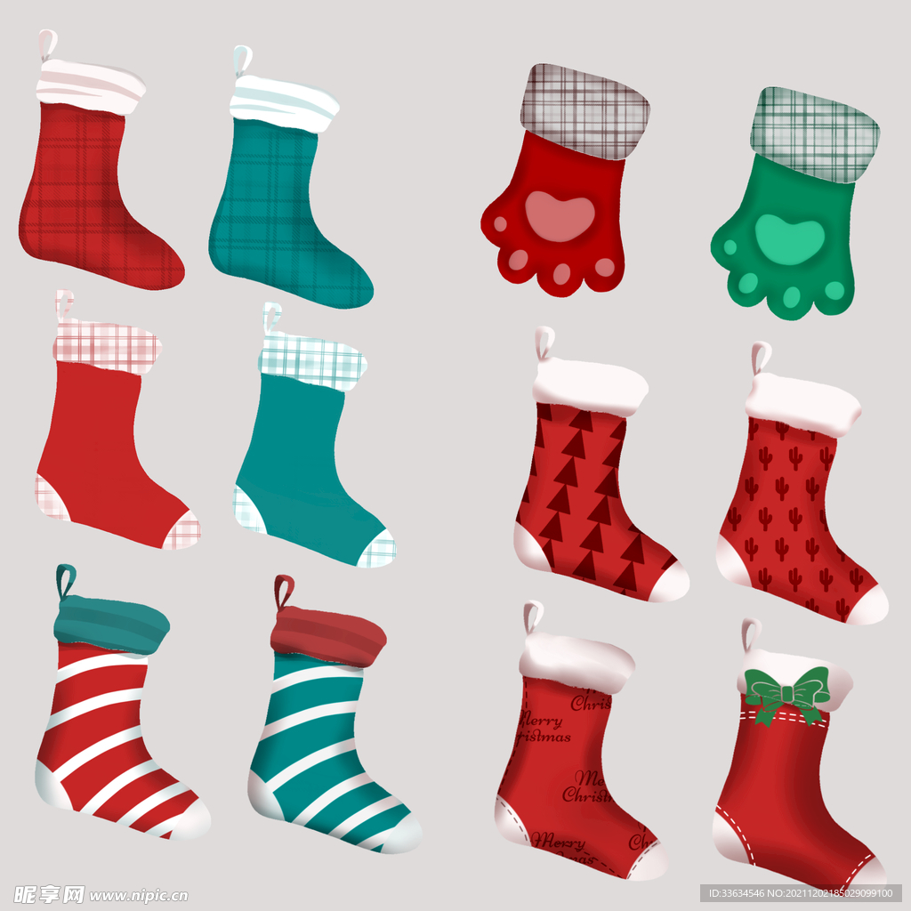 圣诞袜子素材