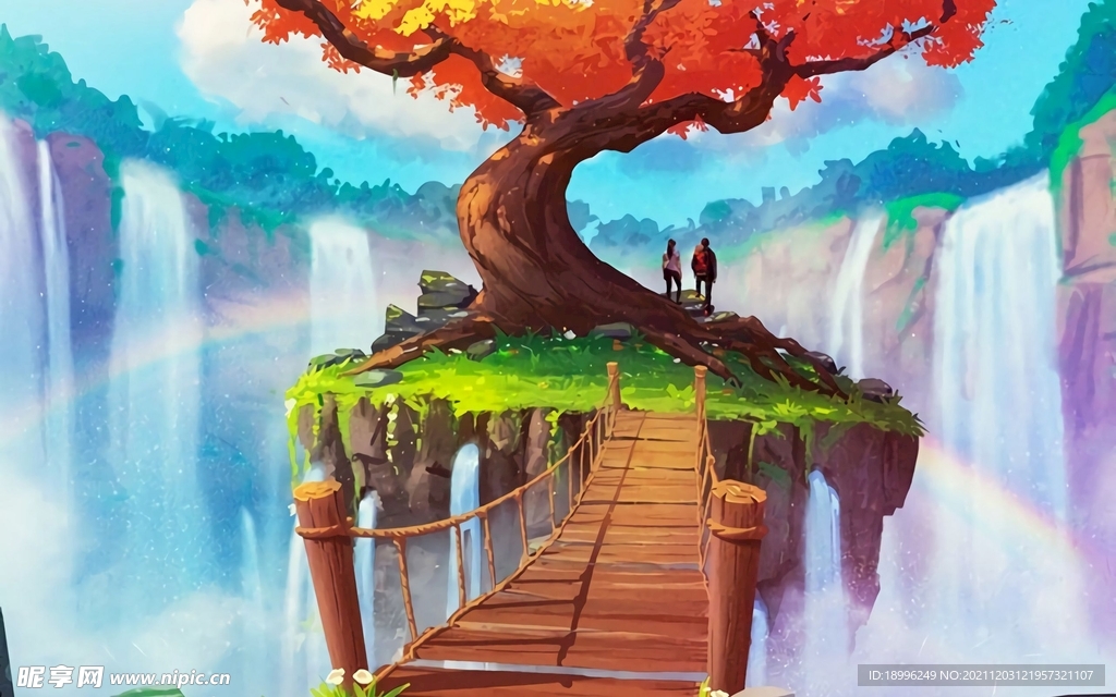 唯美仙境图片背景