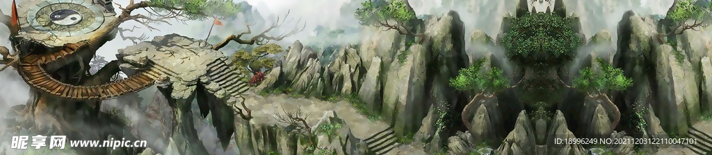 唯美仙境背景图