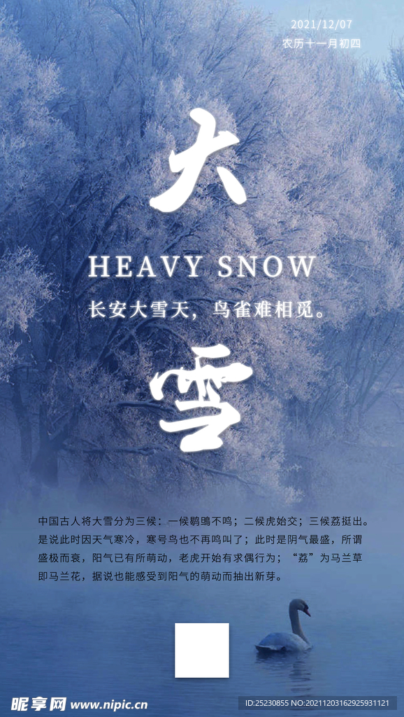 二十四节气大雪海报