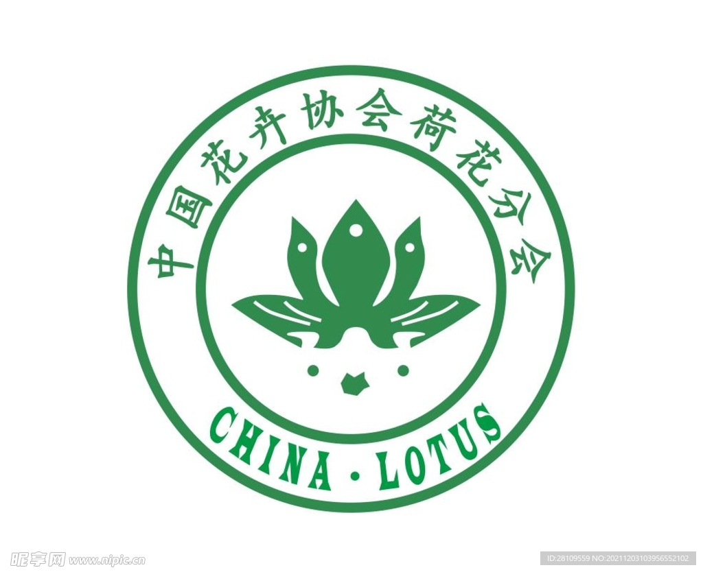 中国花卉协会荷花分会logo