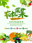简约有机蔬菜海报