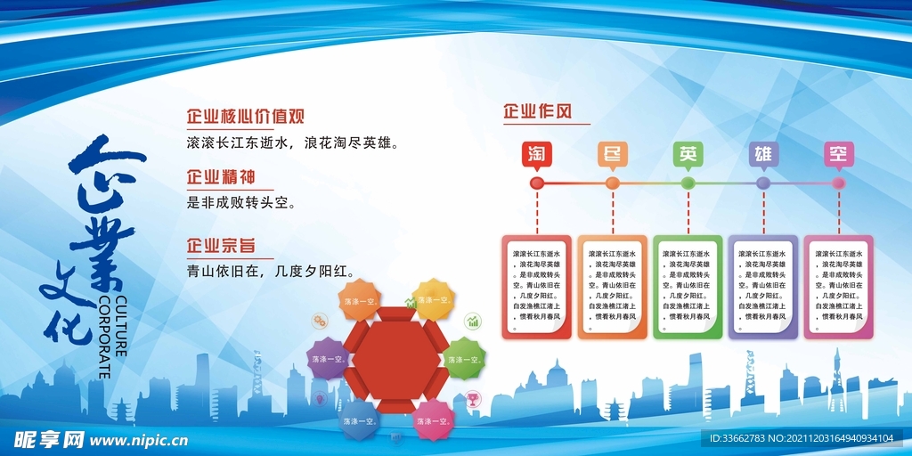 企业文化宣传展板