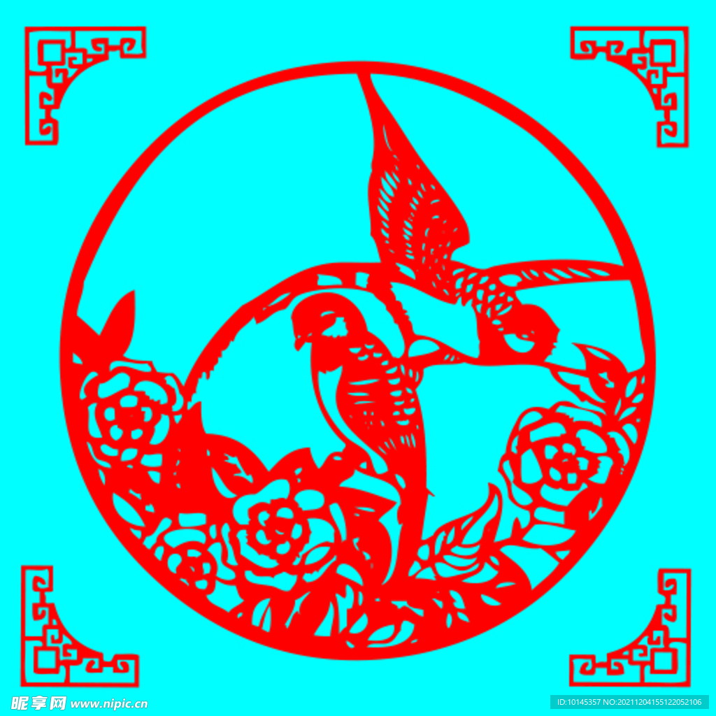 花鸟剪纸