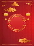 红色春节新年中式中国风装饰图案
