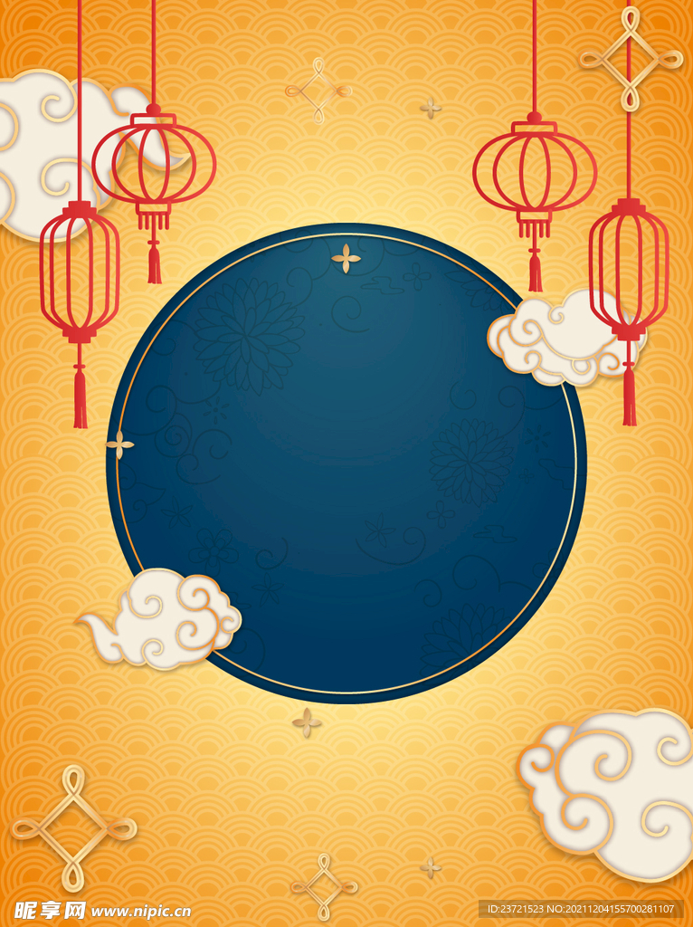 红色春节新年中式中国风装饰图案