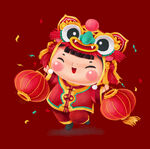 老虎卡通素材 