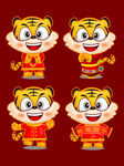 老虎卡通素材 