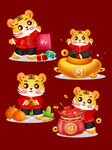 老虎卡通素材 
