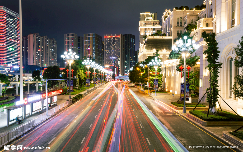 城市道路摄影图