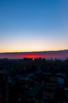 奇异天象夕阳云墙