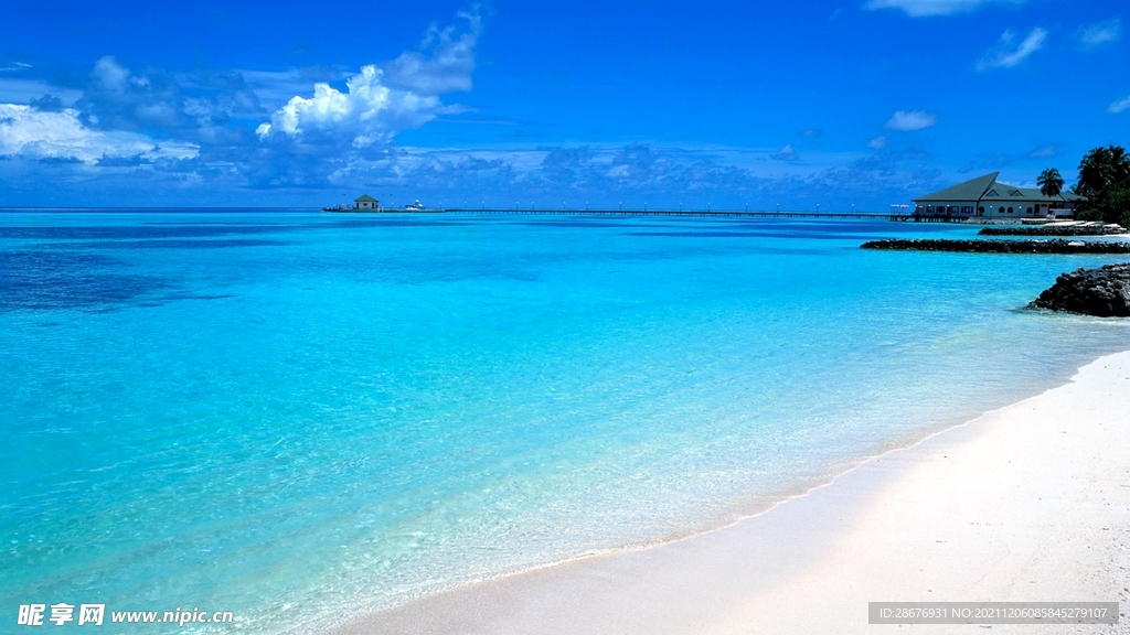 海浪沙滩背景