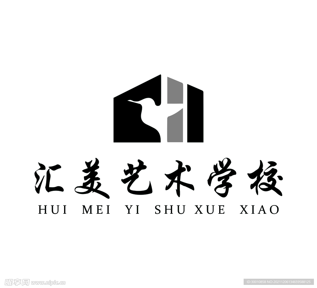 汇美艺术学校logo