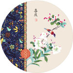 花鸟圆形装饰画