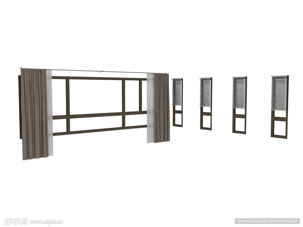 窗帘窗户百叶窗3d模型