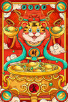 国潮虎年插画