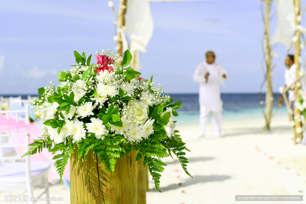 海滩婚礼花束