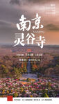 彩色国潮插画南京夫子庙海报