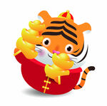 老虎卡通元素