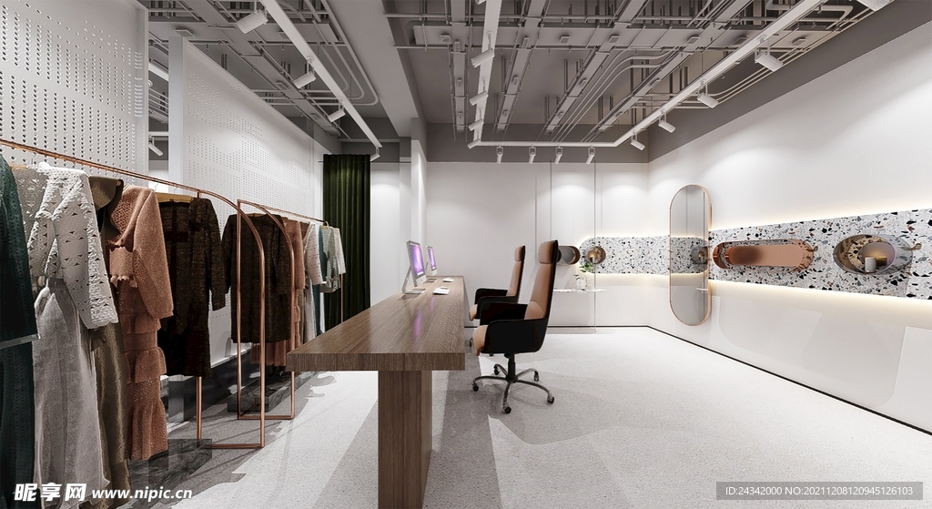 服装店装饰设计效果图