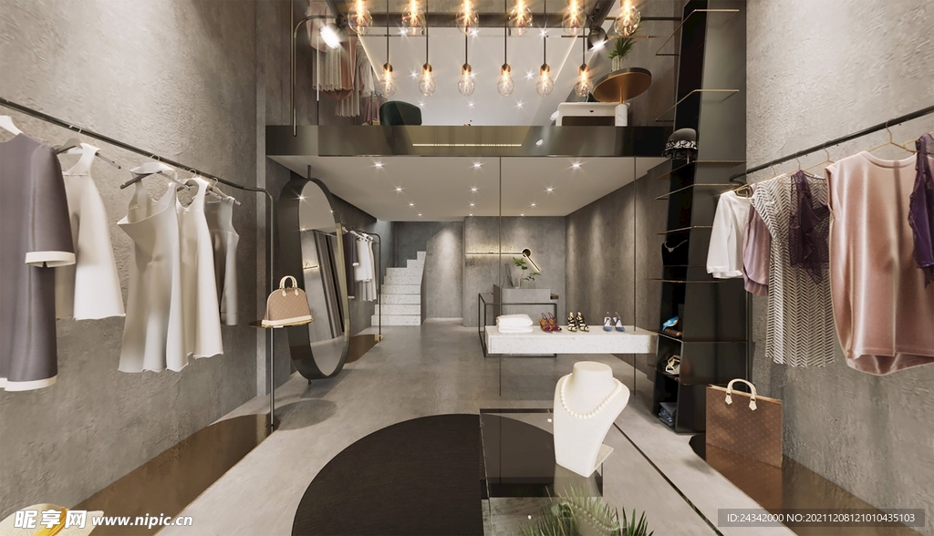 服装店装饰设计效果图