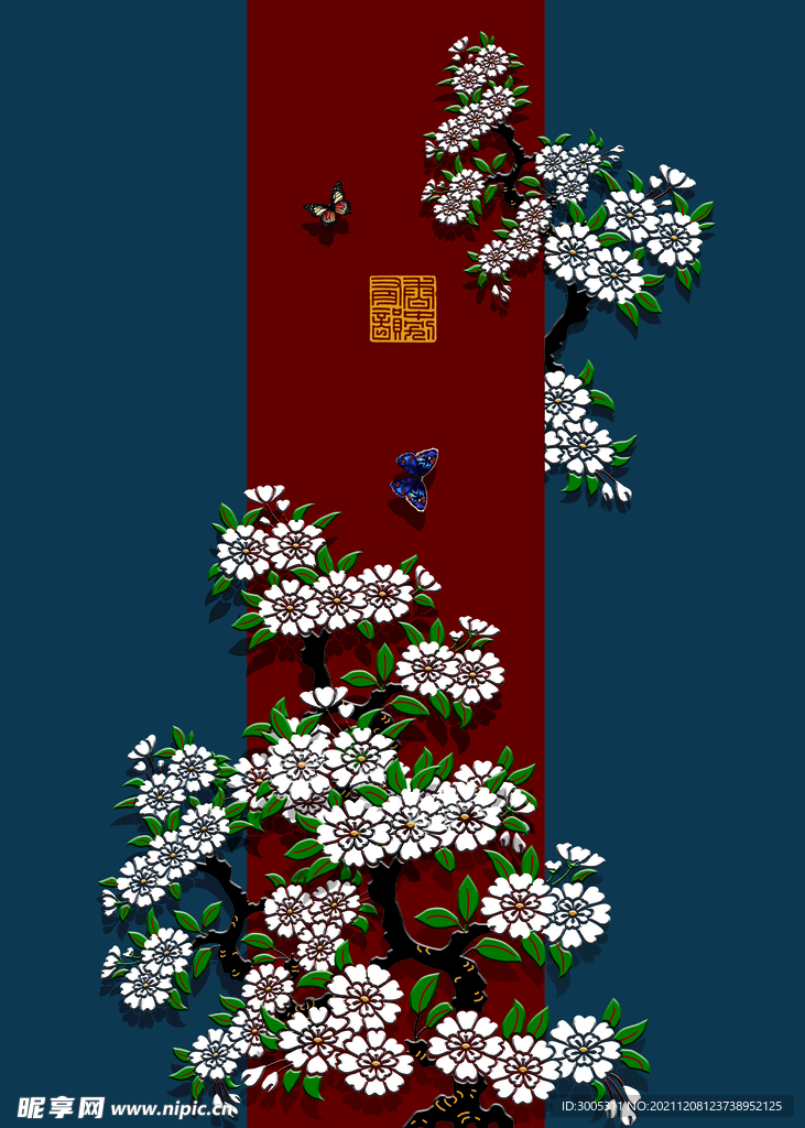 白色花 新中式