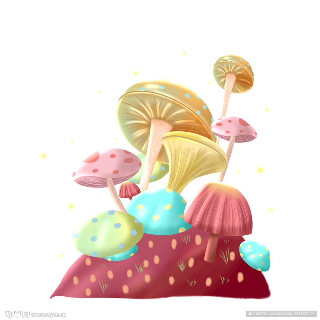 蘑菇元素插画