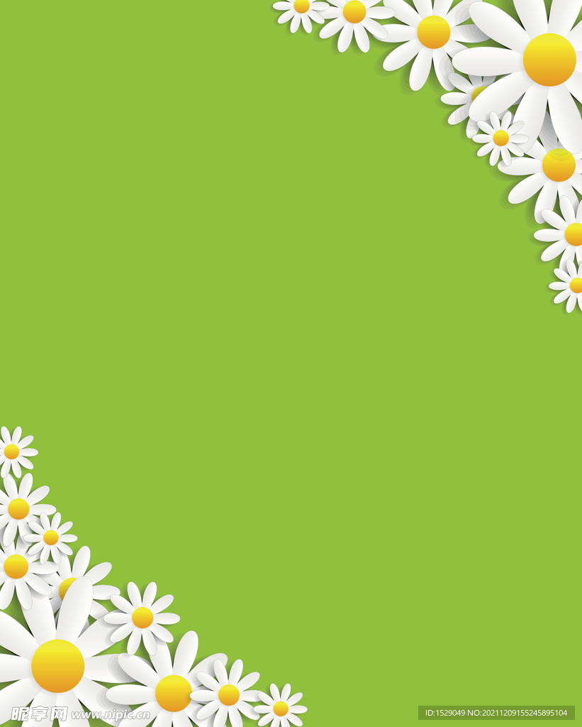 抽象菊花边框  