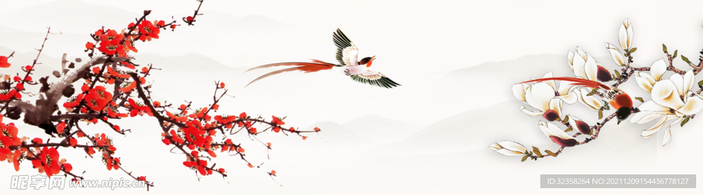 鸟语花香喜上眉梢花鸟装饰画