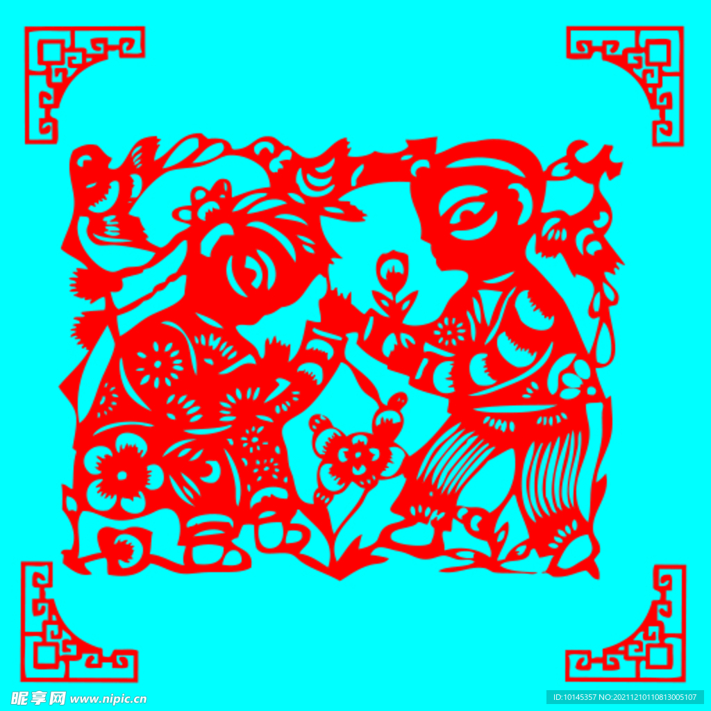 喜事临门剪纸