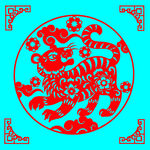 老虎剪纸