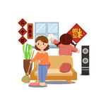 新年海报素材 腊月二十四