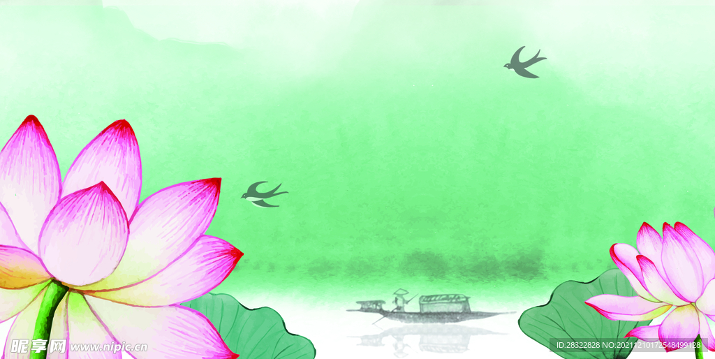 荷花背景