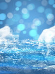  冰雪水面 