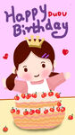 小女孩生日快乐