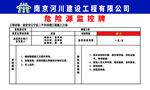 围堰工程风险源监控牌