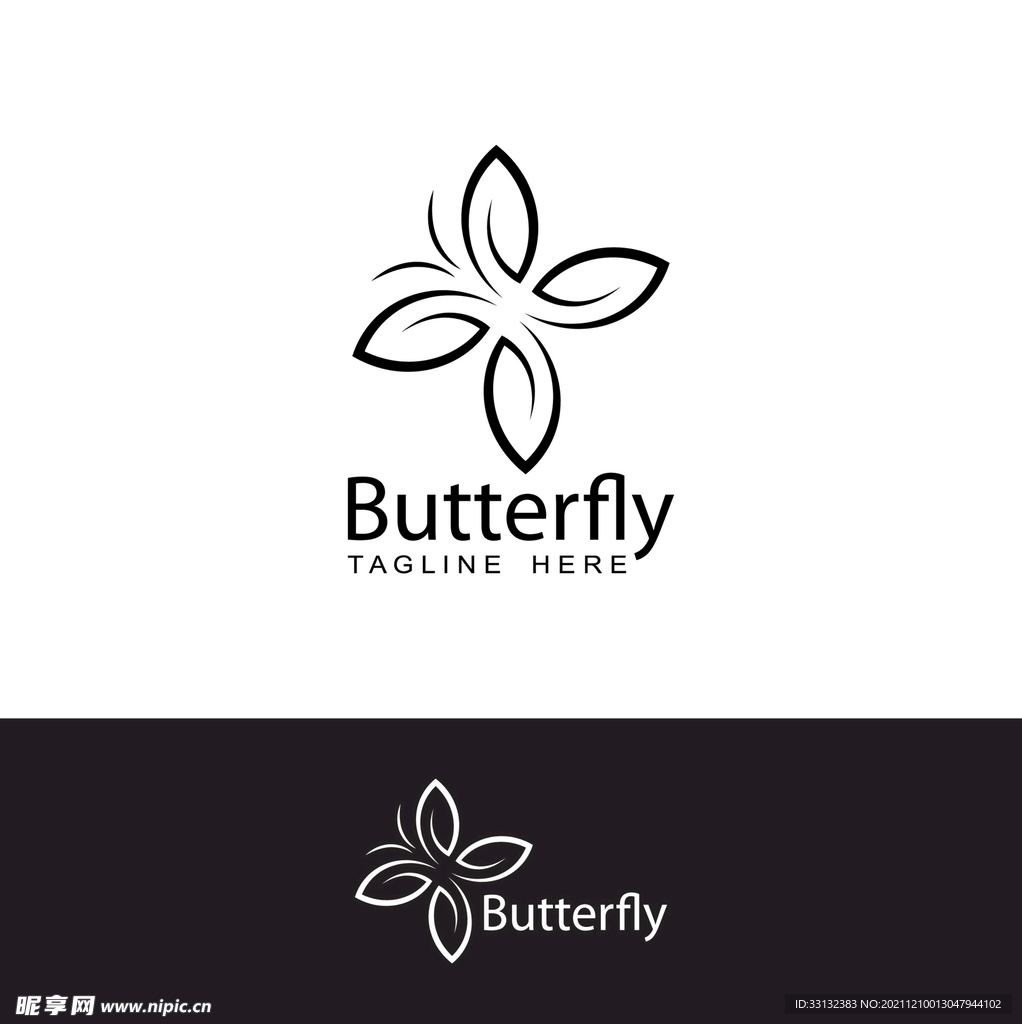 logo 蝴蝶标志 
