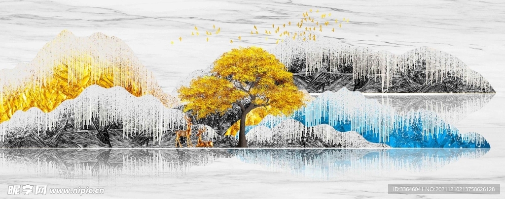 新中式床头画