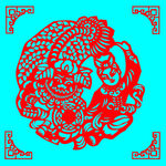 舞狮剪纸