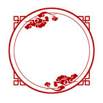 中国风圆形边框