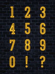 霓虹灯数字