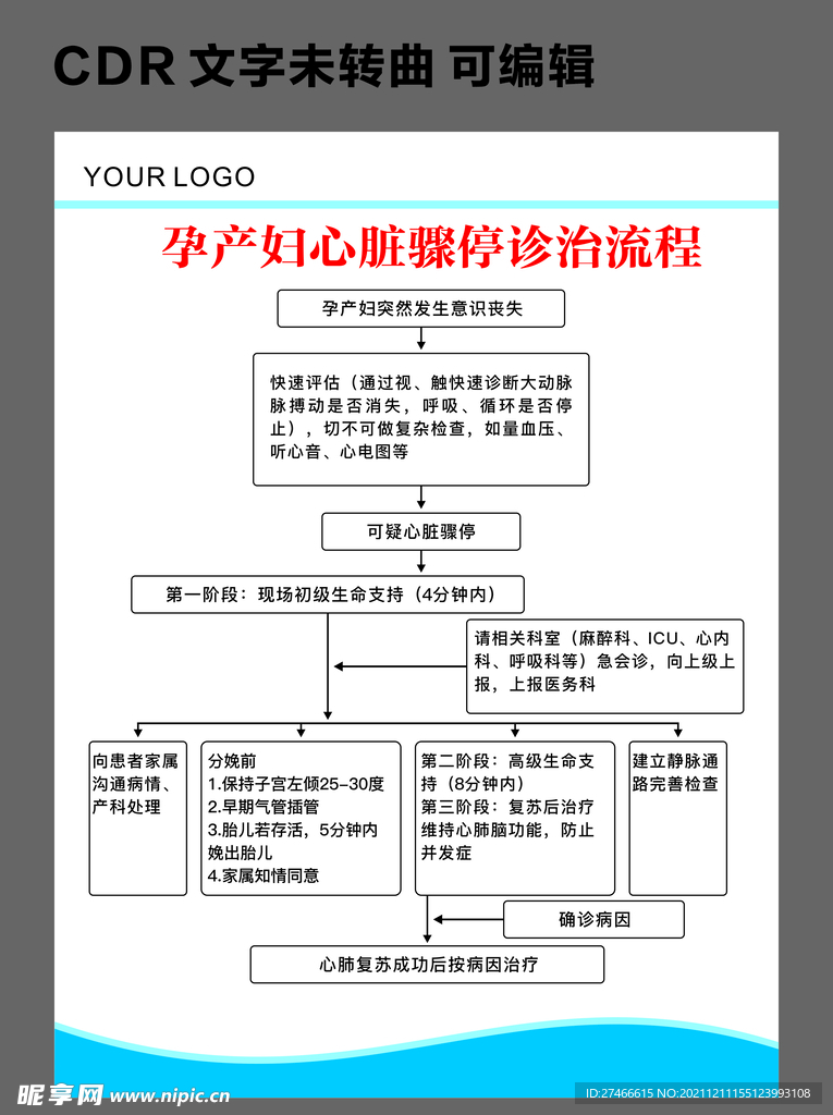 孕产妇心脏骤停诊治流程