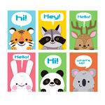6款可爱动物卡片