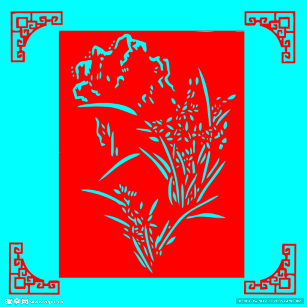 兰花剪纸