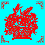 盆栽剪纸